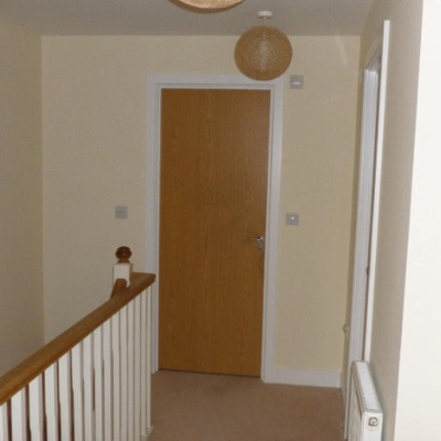 Cream hallway, decorated by MJ Harwood painters and decorators.