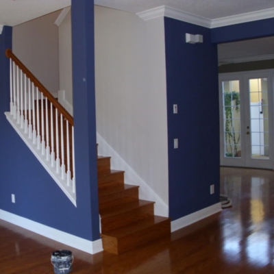 MJ Harwood, Painter & Decorator, Blue Hallway.