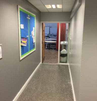 Modern hallway redecorated by MJ Harwood.